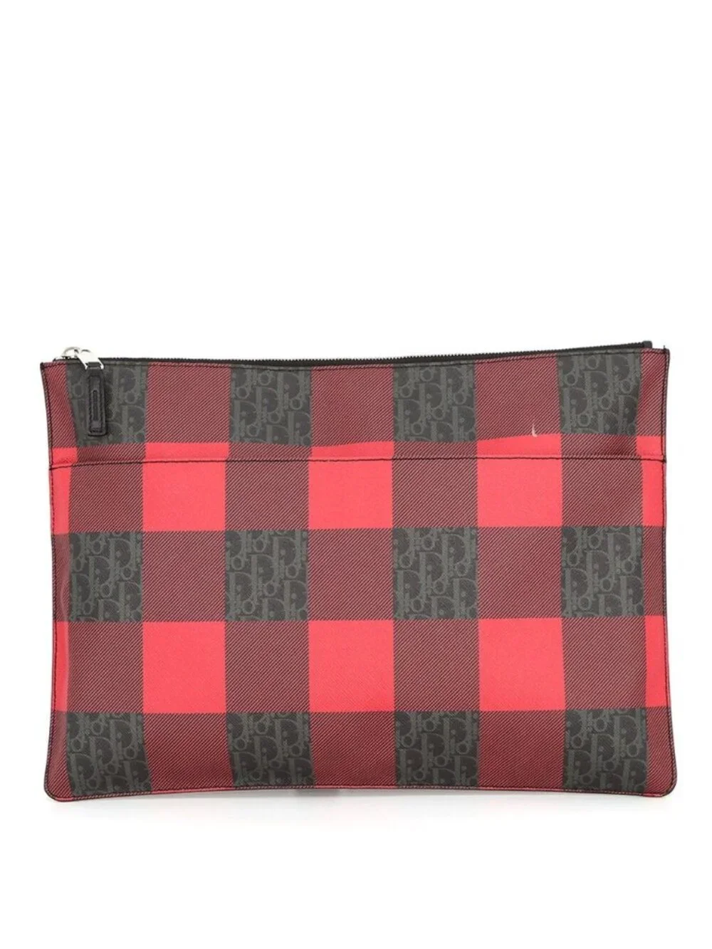 Dior Clutch Homme Trotter Plaid Black